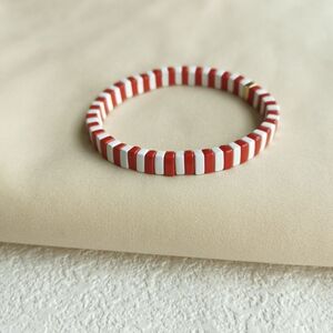 Roxanne Assoulin Only Love - Gold Enamel Bracelet Red White Beads
